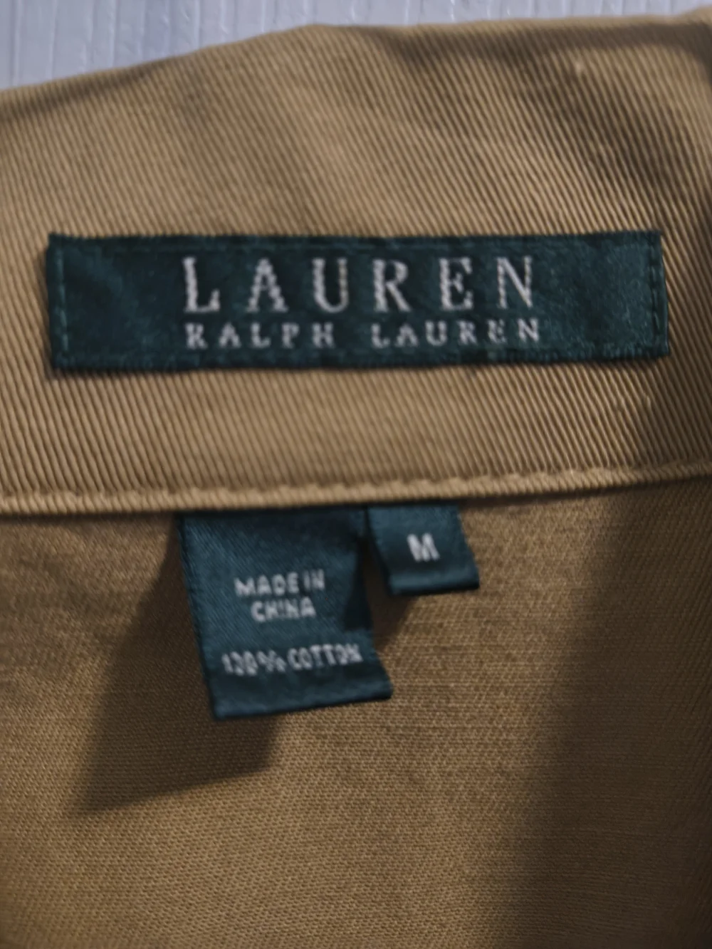 Ralph Lauren Lauren Khaki Brown Jackets with Dark Green Labels Medium